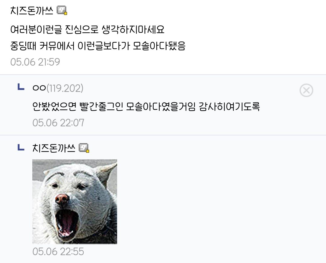 더쿠 - 싱글벙글 한 디시인의 걸러야 하는 여자 1순위.jpg