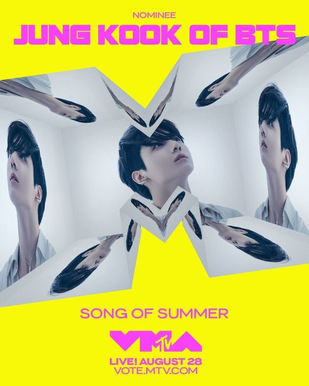 더쿠 방금전 미국 MTV VMA 'Song of Summer'에 노미네이트된 방탄 정국