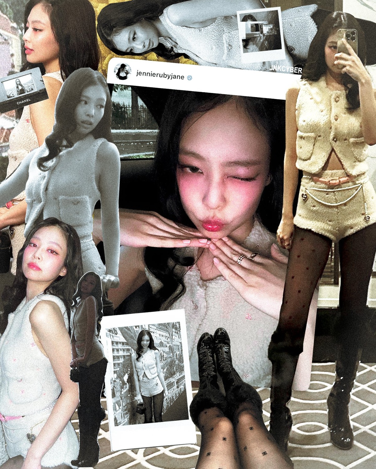 더쿠 - 나어제 팬이만든 제니 콜라주 사진 저장했는데 와이지가 유앤미 콜라주를ㅋㅋ