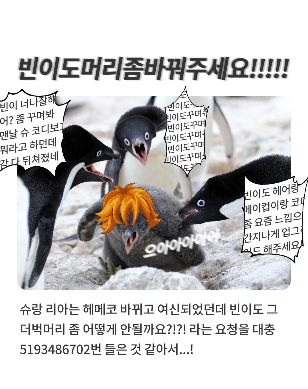 더쿠 - 빈이도머리좀바꿔주세요!!!!! 주문하신 헤어스타일 후보 나왔습니다 (아바타스타슈 빈이 맞음)