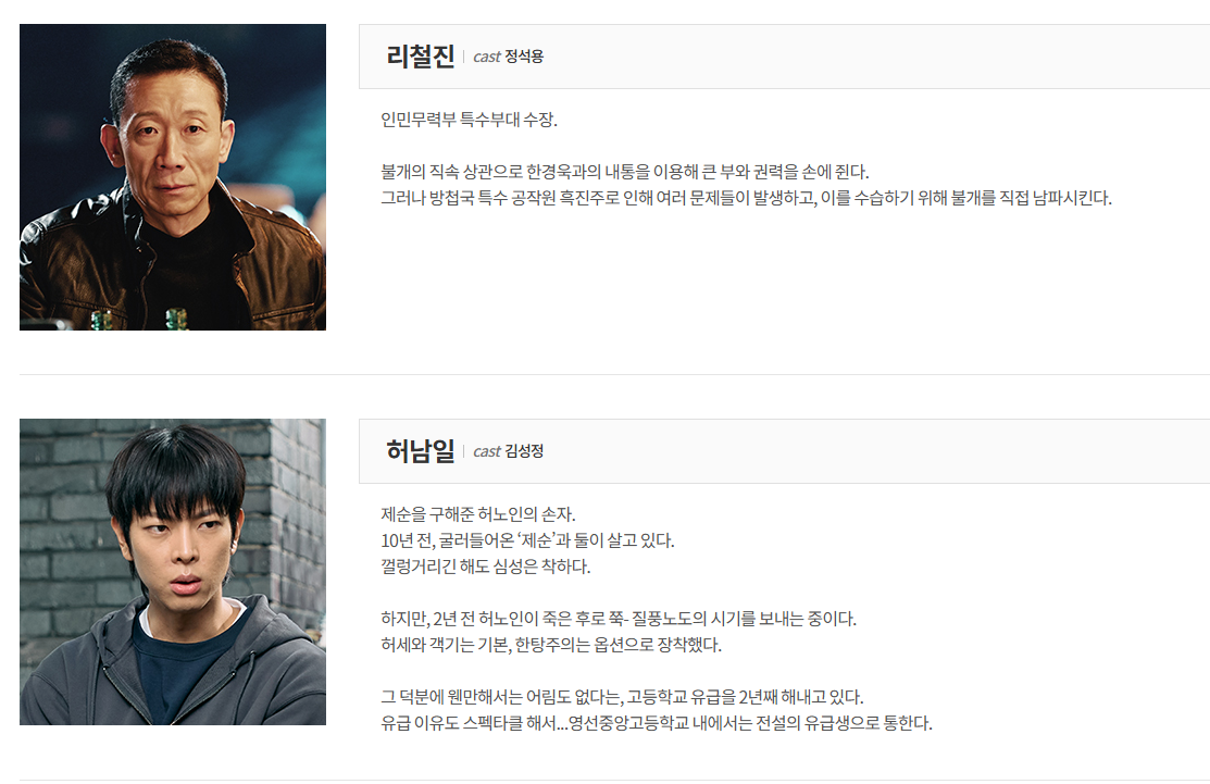 더쿠 - 인물관계도 + 등장인물 소개