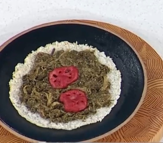 시래기·누룽지 토핑 과정