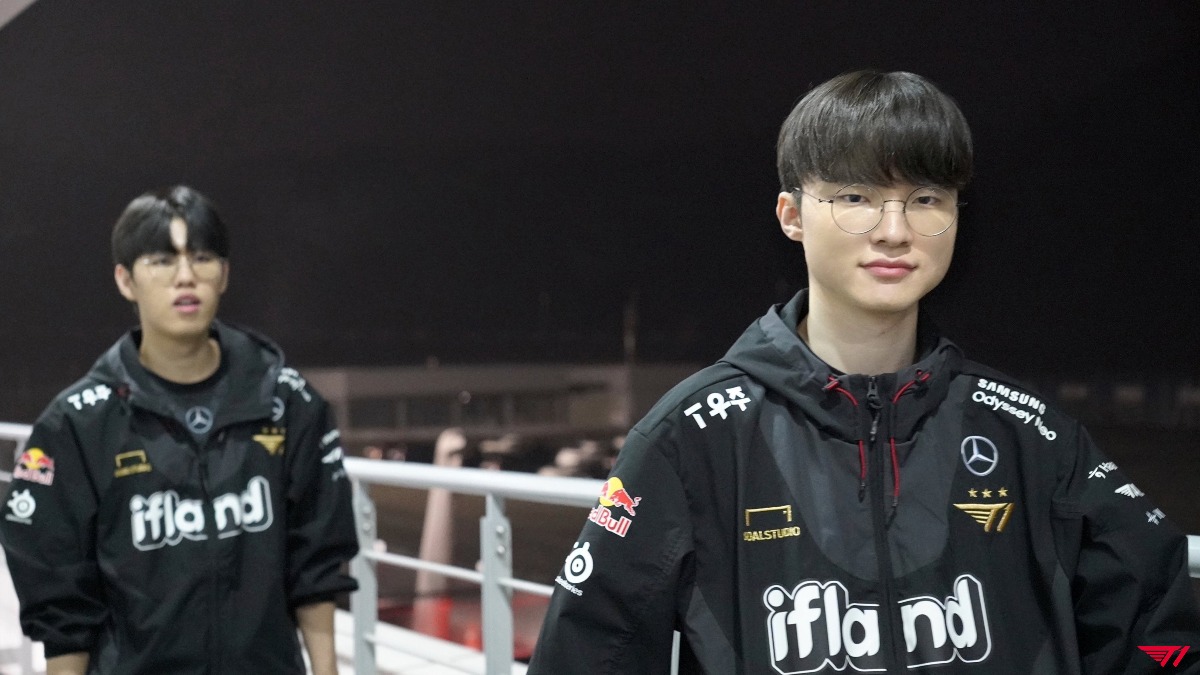 T1 x Mercedes Benz (Oner&Faker) 📸 ✨ t1 caption: 'Oner'와 'Faker'는  Mercedes-Benz AMG Speedway에서도 빛난다.✨ - 'Oner' and 'Faker' shine on the…