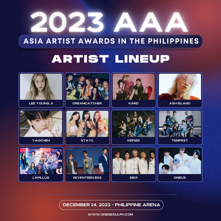 더쿠 지금까지 공개된 2023 AAA in the Philippines 가수 + 배우 라인업