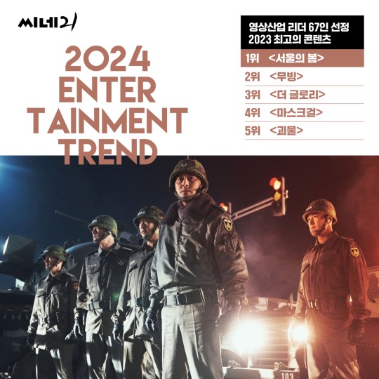 더쿠 - 씨네21 주관 2023년 최고의 콘텐츠 순위 - 1위 <서울의 봄>